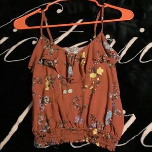 Cropped Flower Shirt